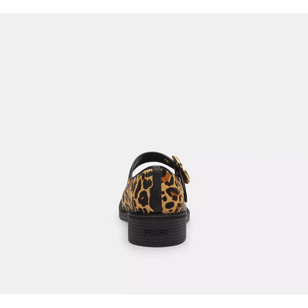 Coach Women's Tea Rose Mary Jane With Leopard Print Shoes Size 8.5 NEW - Picture 4 of 5